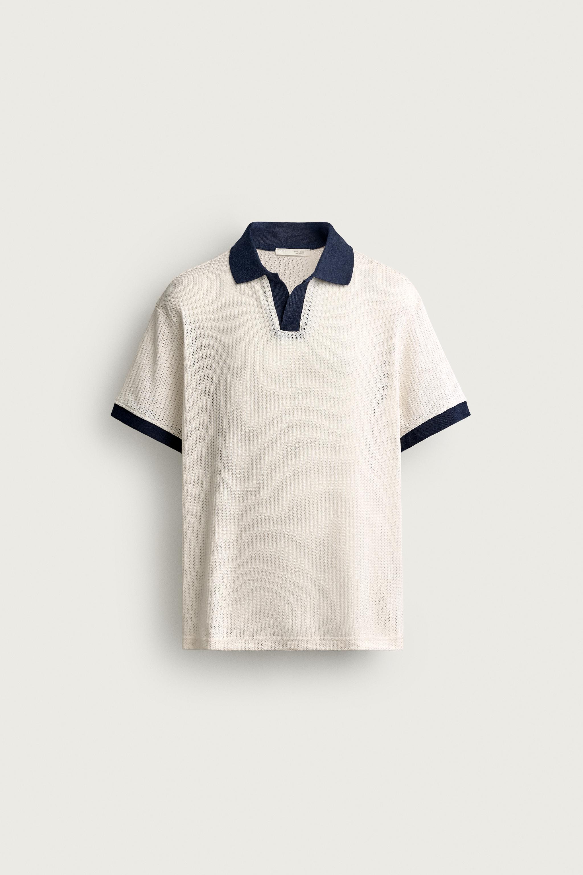 REGULAR FIT OPEN-KNIT POLO